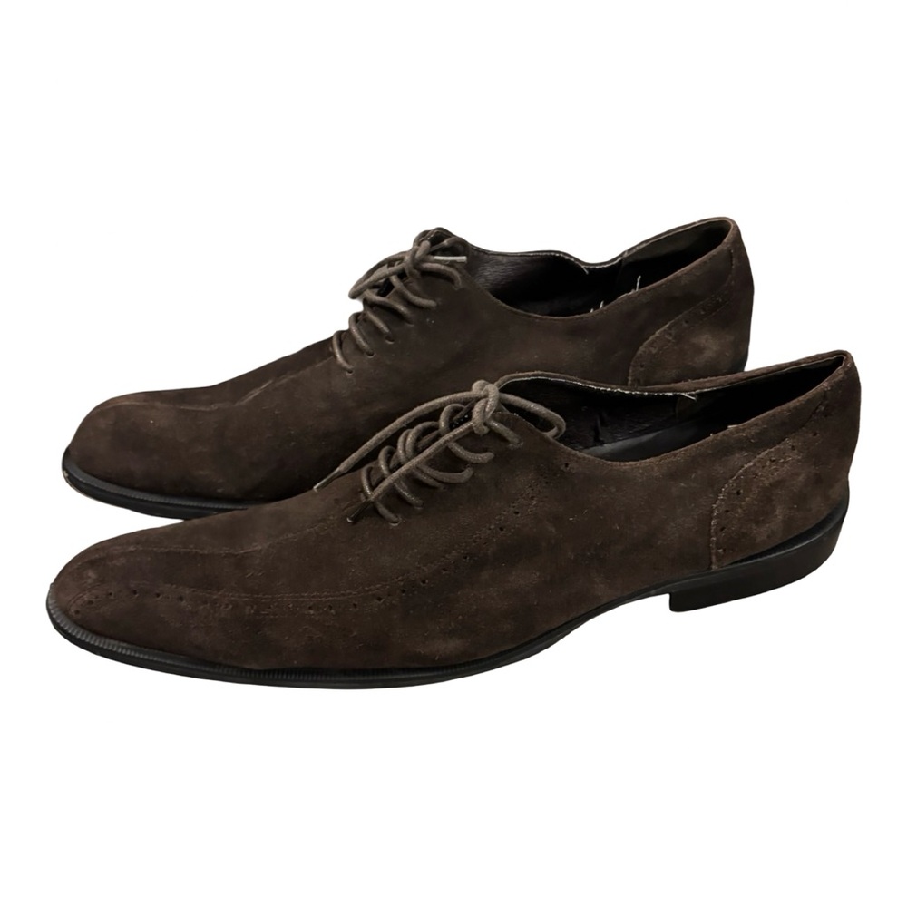 Paul Smith London Luxury Brown Suede Leather Oxford Derby Italian Shoes Size 12